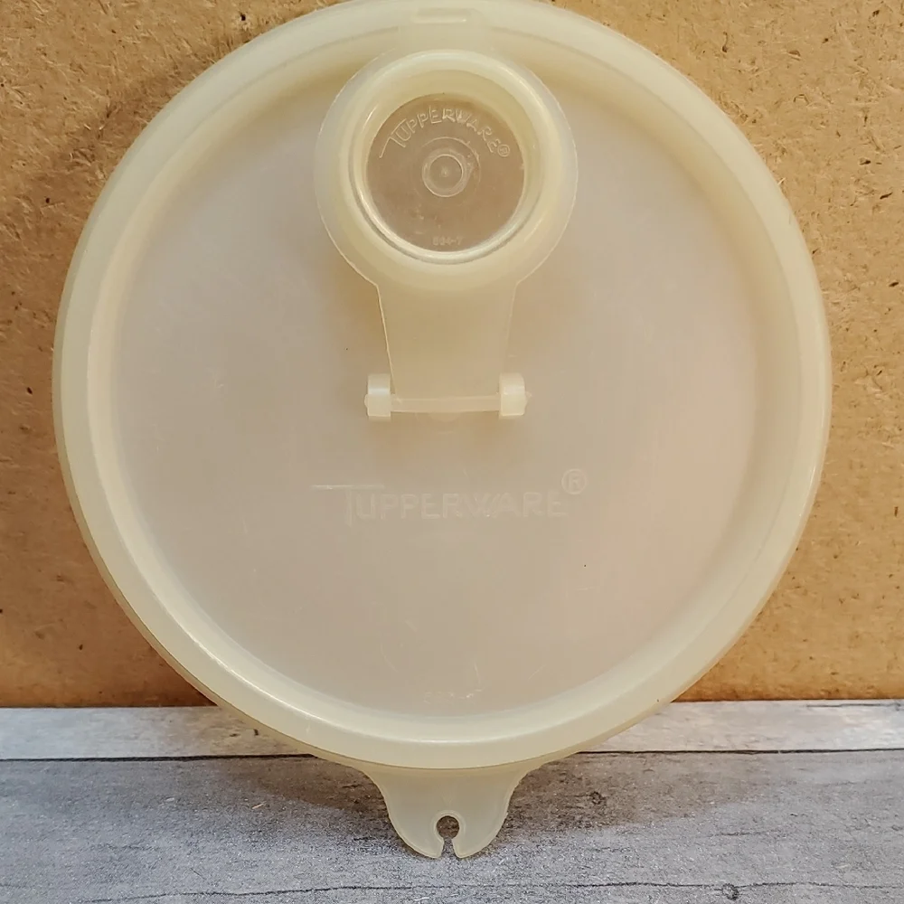 Tupperware Orange Round Container with Lid 1 Quart